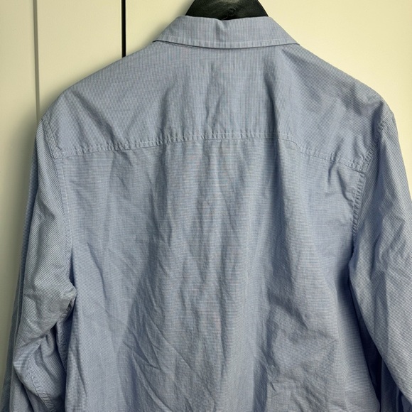 Michael Kors Men’s Blue Checked Button Down Shirt Size Large Great Condition - Picture 9 of 10